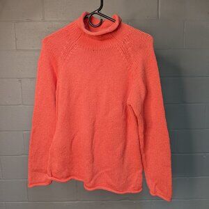 L.L. Bean Coral Turtleneck Sweater, size medium